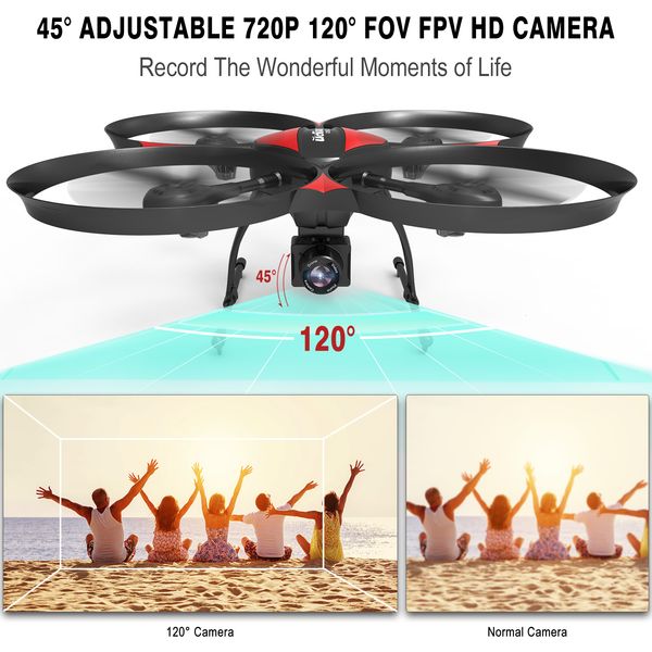 Quadcopter Designed for Beginners with a 15-min Flight Time Altitude Hold DROCON Wi-Fi Drone with FPV 720P HD Camera and Real-time Video 4GB TF Card Included Headless Mode
