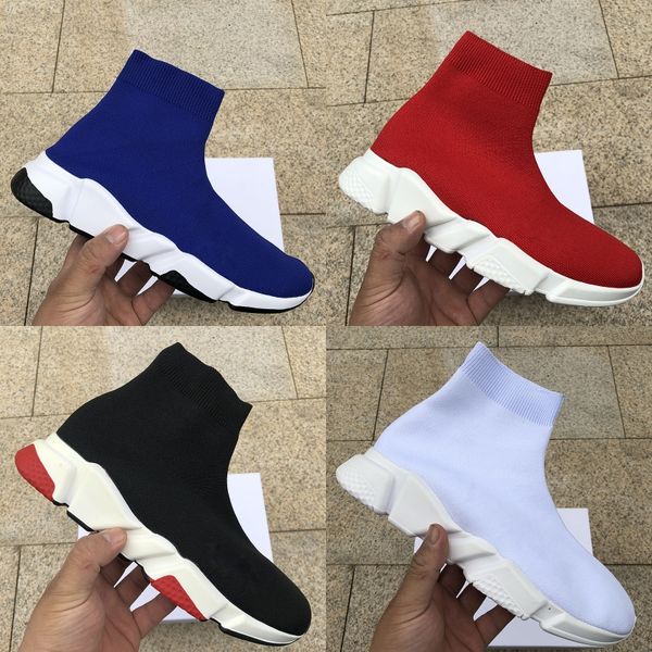 

casual shoes speed trainer luxury paris socks shoes men women heavy sole fashion runner sports boots hiking designer sneakers, Black
