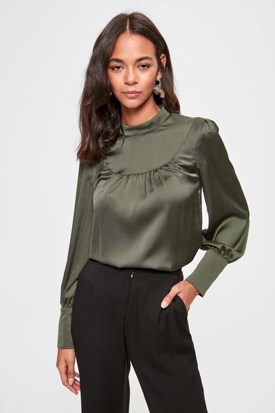 

trendyol кнопка detail bluz twoaw20bz0912, White