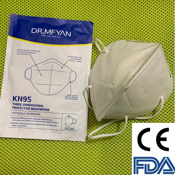 

in stock ce/fda proved kn95 face mask 5 layers of dust proof and breathable n95 disposable masks ffp2 ups dhl or ems