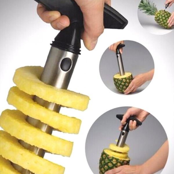 

1pc stainless steel easy to use pineapple peeler accessories pineapple slicers fruit knife cutter corer slicer kitchen tool#1031 fruit veg