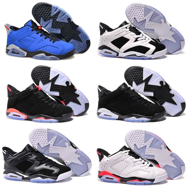 

6 low vi maroon black red infrared frech blue oreo basketball shoes men women size 5.5-13 sneakers version