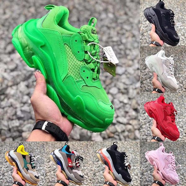 

new fashion paris 17fw triple s sneakers triple-s boots casual dad mens designer shoes vintage women sports sneakers trainers chaussures, Black