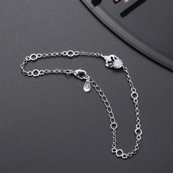 

1pc 925 sterling silver bracelet fashion chic adjustable stylish simple scorpio 12 constellation bracelet statement jewelry hand, Black