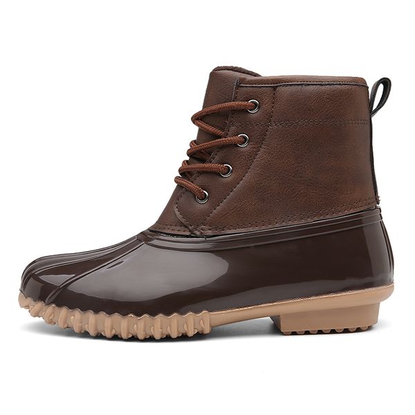 

ladies garden boot waterproof winter tent camping hunting snow leather military hiking suede ankle shoes waterproof boot, Black