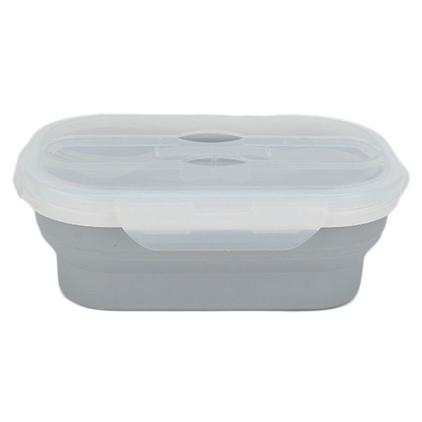 

складная коробка обеда bento складная хранения microwavable посуда силиконовая печать замок путешествия кухня столовая бар