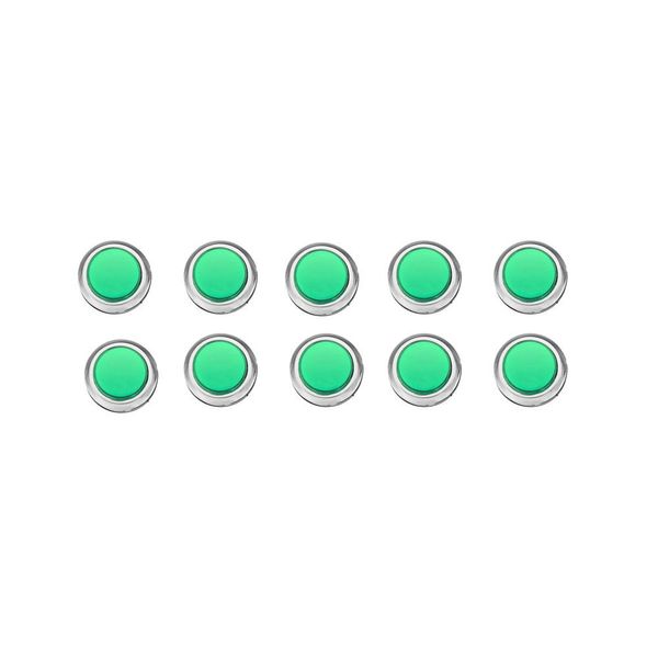 Кнопка Нажмите 10шт 33MM Electroplated Зеленый светодиод Arcade Game Console Controller DIY