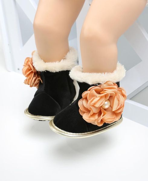 

2019 brand new малышей baby girl winter warm шпаргалки обуви slip-на мокасины bowknot обувь 0-18m