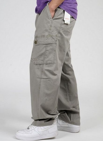 

plus size xl 2xl 3xl 4xl 5xl 6xl men's cargo pants spring male hip hop loose men pants trousers, Black