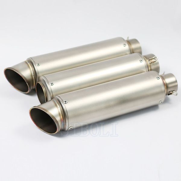 

51mm 60mm universal motorcycle sc gp racing project exhaust pipe muffler long stainless steel pipe sport motorbike cbr1000 r6