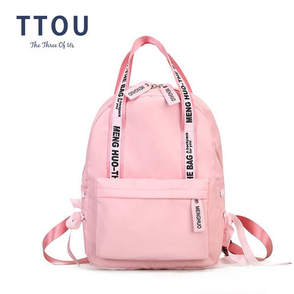 

fashion 2019 backpack women preppy school bags for teenagers backpack female nylon travel bags girls bowknot mochilas