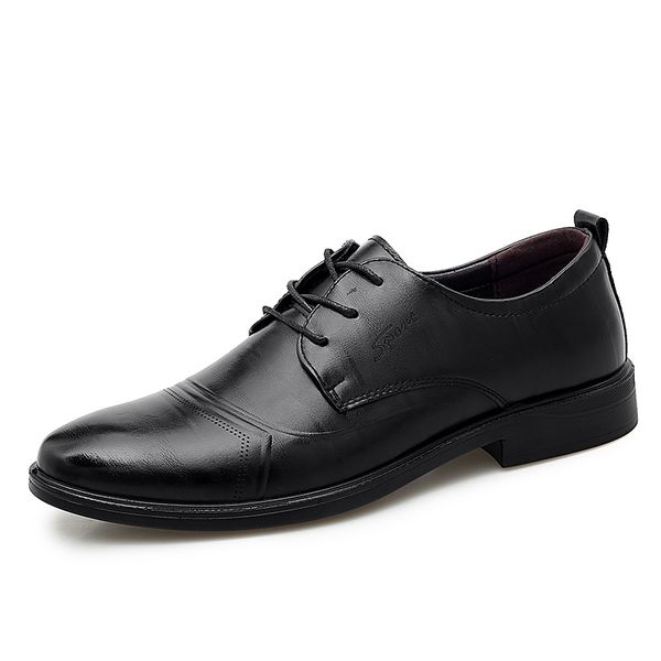 

new formal oxford shoes for mens dress shoes man wedding dress office men zapatillas de hombre mocassin male homme %5861, Black