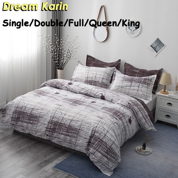 

dream karin nordic style printed bedding sets 2/3 pieces duvet cover set with pillowcase single double full  king size