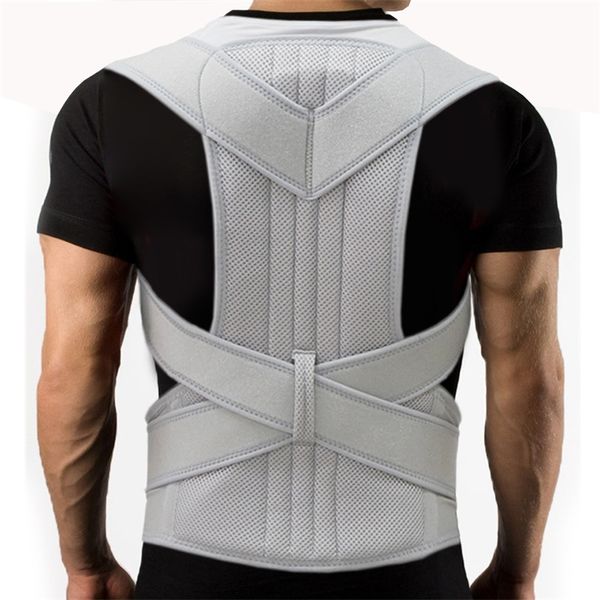 

adjustable magnetic back posture corrector brace humpbacked prevent back shoulder support belt posture correction belt, Black;blue