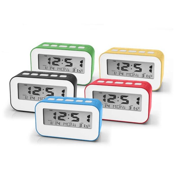 

junejour digital alarm clock with snooze adjustable alarm sounds backlight display easy to set 1pcs