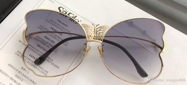 

linda farrow luxury fashion popular sunglass with coating mirror lens uv protection women designer vintage butterfly shape frame quality, White;black