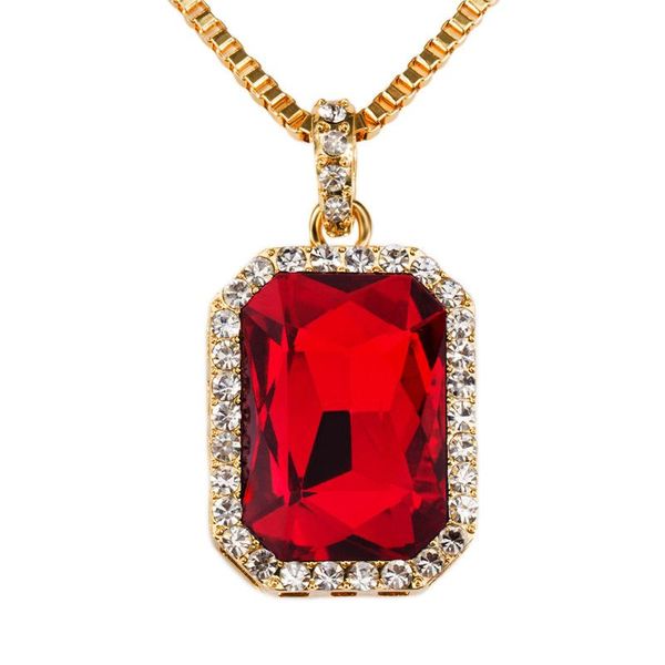 

18k gold hip hop fashion beautiful charm pendants bling geometric necklaces jewelry chain, Silver