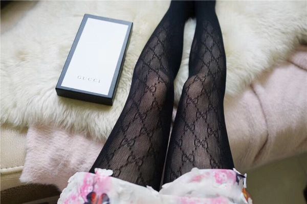 

ins tights for women fashion letter printed winter warm stockings cotton breathable socks with box, Black;white