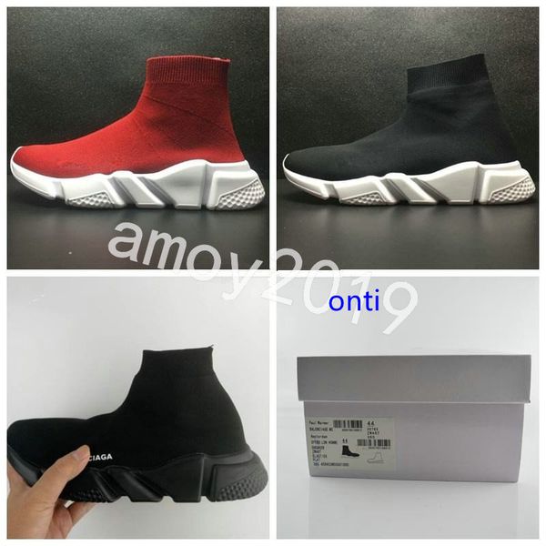 

luxury sock shoe speed trainer running shoes sneakers trainer sock race runners triple black red men women trainers