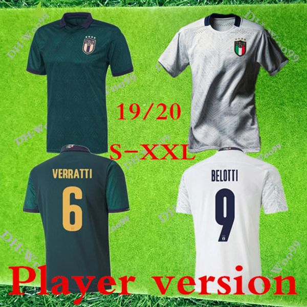 

player version italy jersey 2020 barella sensi insigne soccer jersey 19 20 renaissance chiellini belotti italy bernardeschi football uniform, Black;yellow