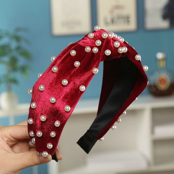 

velvet инкрустированные pearl оголовьем черный волосы band hairbands alice группа cerchietto aliceband new hair style 2019 с hairwear zjgae, Black;brown