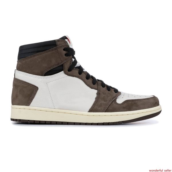 

1s travis black dark mocha 1 reverse designer basketball shoes women mens trainers new 2019 sneakers with