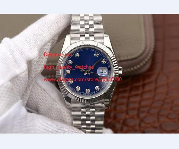 

factory supplier wristwatches 41mm 116234 asia 2813 mechanical automatic mens men's watch watches blue dial, Slivery;brown