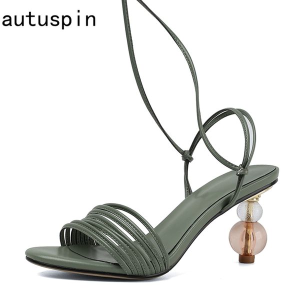 

autuspin women elegant cross tied women's sandals 2020 summer high heels fall female party dating pointed toe pumps, Black