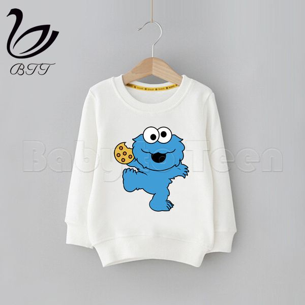 

sesame street cookie monsters cartoon children hoodie cute print sweatshirts kid clothes baby cartoon hoodies sweatshirts, Black