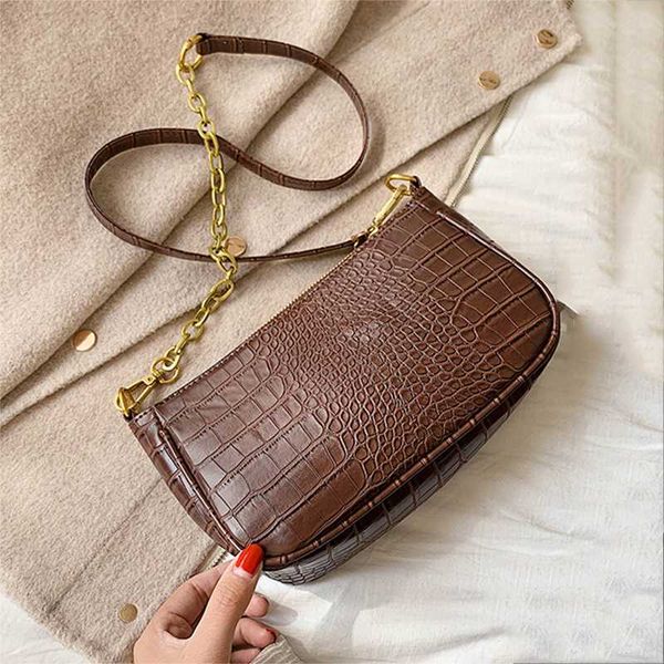 

baguette bags stone pattern pu leather handbag for women 2020 shoulder bag female small elegant totes lady handbag