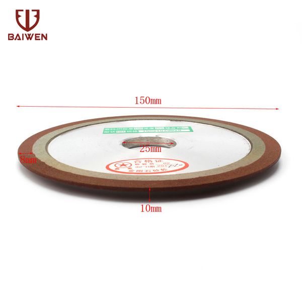 

150mm hypotenuse diamond grinding wheel for carbide metal 150-400 grit