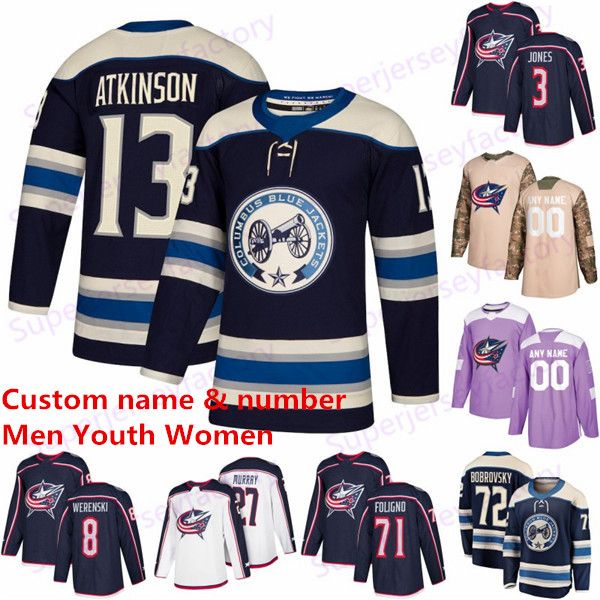

13 Cam Atkinson Columbus Blue Jackets Jersey 3 Seth Jones 9 Artemi Panarin 71 Nick Foligno 72 Sergei Bobrovsky 14 Nyquist Hockey Jerseys
