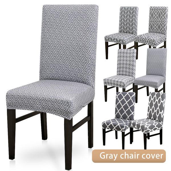

didihou grey printed chair cover universal size seat chair covers protector seat slipcovers for l banquet home decoration