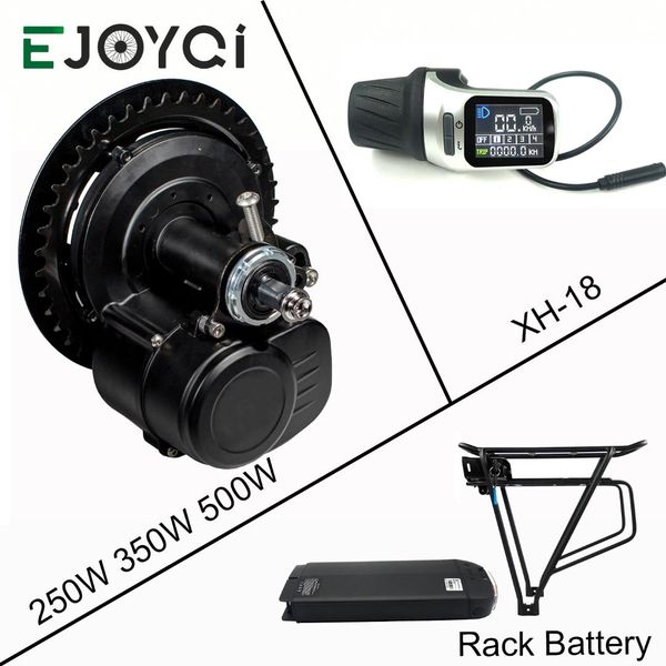 

tongsheng tsdz 2 36v 250w 350w 500w 48v 500w torque sensor xh18 mid center drive motor e-bike conversion kit with rack battery