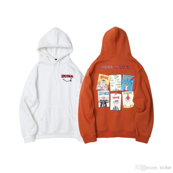 

autumn new mens womens cartoon printed pullover hoodies 2019 fashion designer hooded sweatshirts hip hop casual streetwear 1018, Black