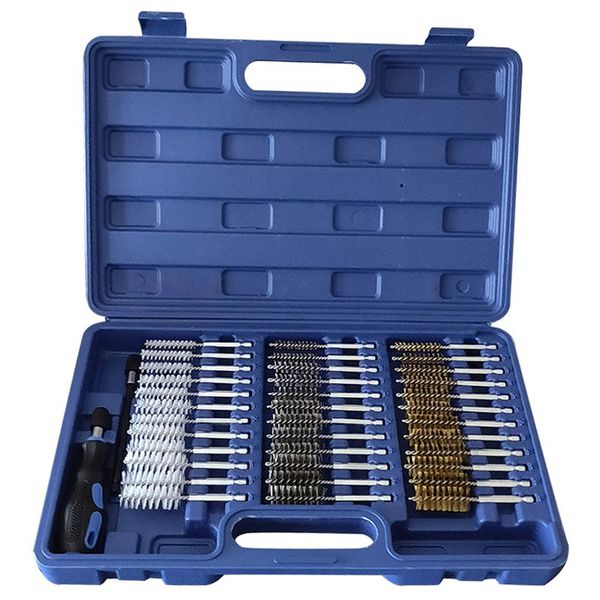 

hho-38pcs tube brush inner wall cleaning brush replaceable head handle tool engine wire cleaning kit
