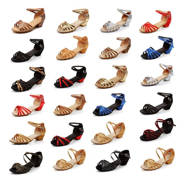 

2018 size 24-40 children kid girl latin ballroom dance shoes tango dancing shoes for kid sneakers 24 colors