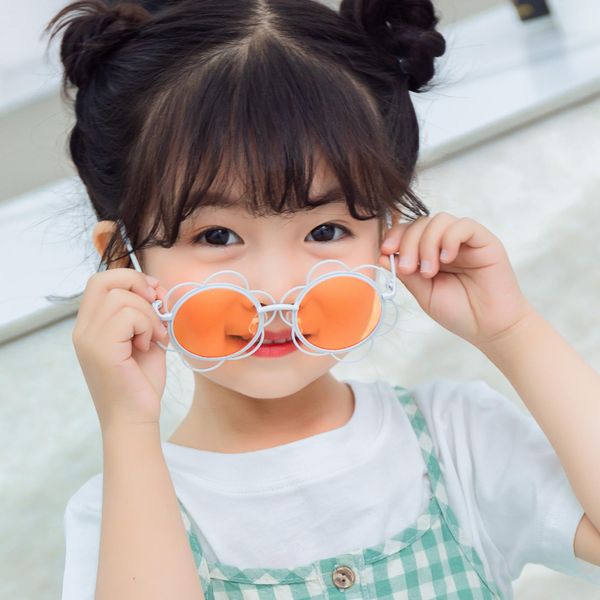 

cute round flower children sunglasses brand 2020 orange blue kids girls boys toddler sun glasses oculos de sol infantil fsgdx