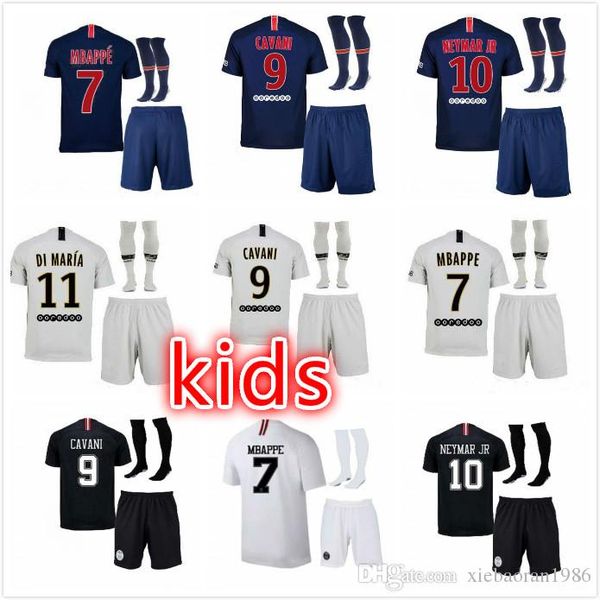 

Champion league 2018 2019 kid mbappe verratti cavani children p g occer jer ey 18 19 kit away di maria draxler pari football hirt