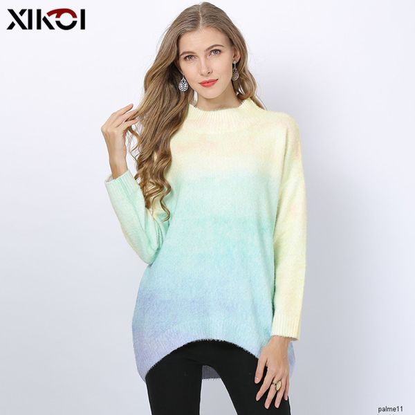 

womens designer pullover round neck sweater printed loose bat sleeve sweaterh, Black;brown