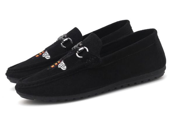 

party wedding shoes europe style embroidered velvet slippers driving moccasins shoes bmm1, Black
