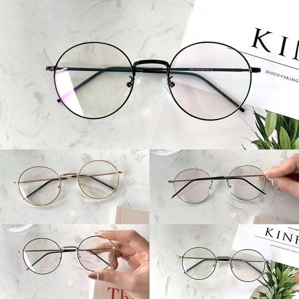 

metal round plain thousand aijin thin edge myopia glasses frame artistic myopia glasses frame for men and women, Silver