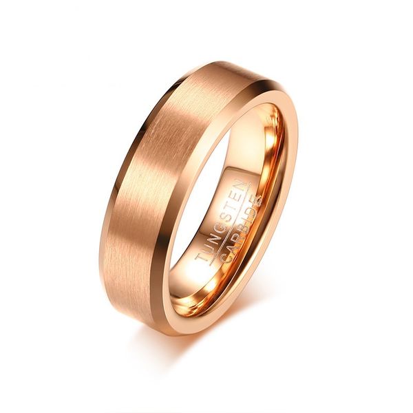 

rose gold color fashion simple men's rings tungsten carbide ring jewelry gift for men boys j075, Silver