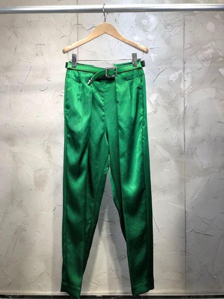 

2019 summer new women green pants trouse with belts ddxgz2, Black;white