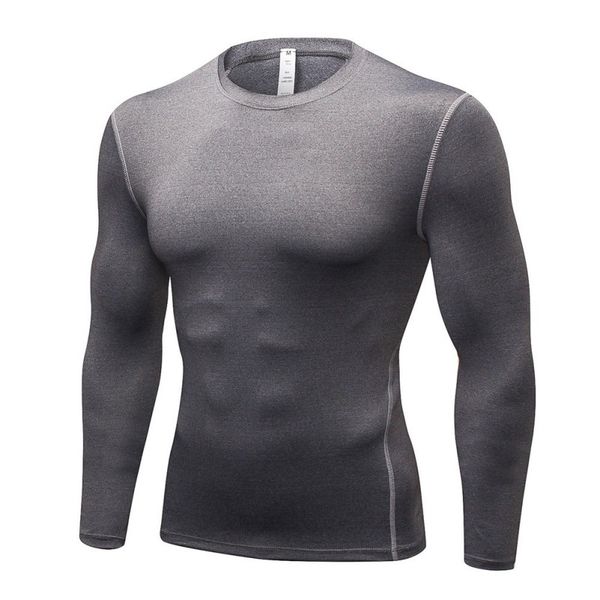 

men's tight-fitting exercise fitness running long sleeves wicking quick-drying long-sleeved shirt t-shirt clothes, Black;red
