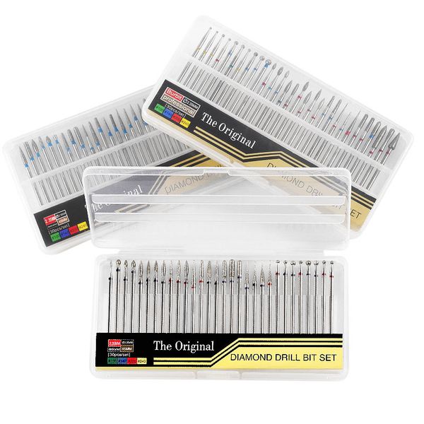 

30pcs limited cross-border for nails drill bit manicure diamond grinding head suit tungsten alloy polishing tools, Silver