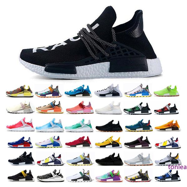 

2019 human race hu следа pharrell williams мужчин кроссовки nerd черный голубые женщин-инструктора мода спорт бегун кроссовок