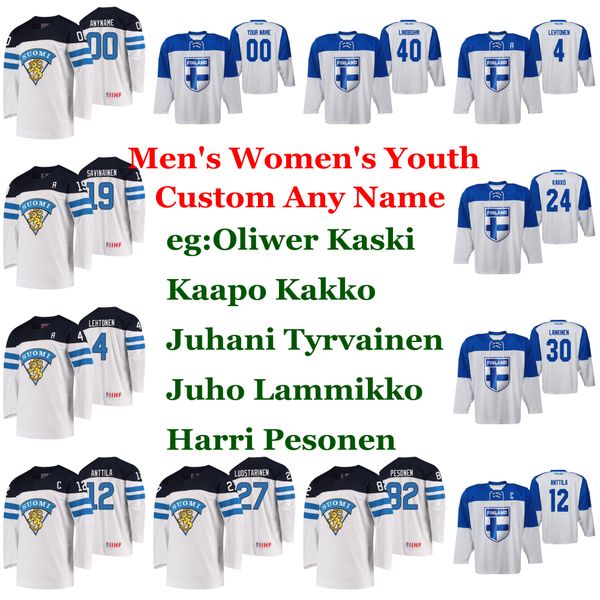 

finland 2019 iihf world championship hockey jerseys savinainen jersey juho lammikko kuusela jani hakanpaa jani hakanpaa custom stitched, Black;red