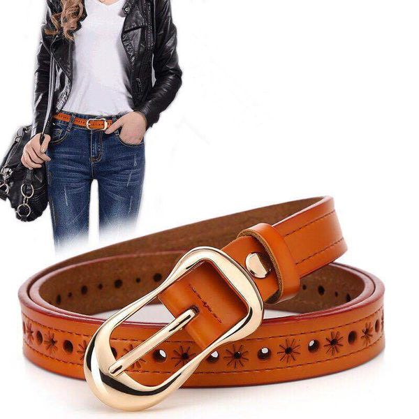 

new women leather belts fashion pin buckle pattern women luxury belt quality guarantee ing, Black;brown