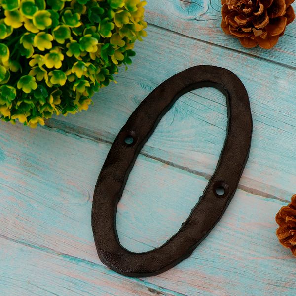 

wrought iron house number sign ,matching screws included black